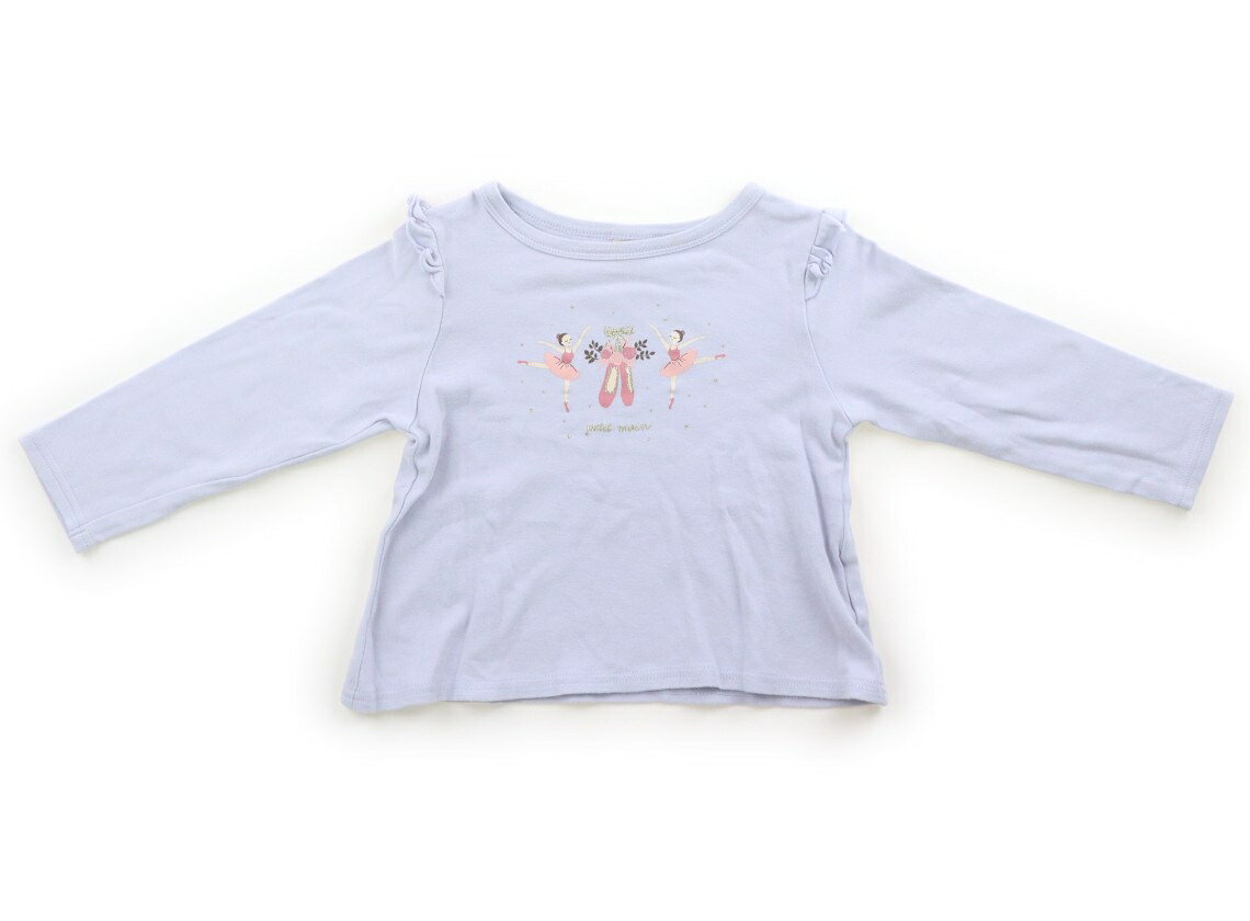 　ブランド 　petit main(プティマイン) 　カテゴリー 　Tシャツ・カットソー 　サイズ 　100サイズ 　色 　ブルーパープル 　状態 　★★★ 　記名 　なし 　ジャンル 　Girl 全体に毛羽立ち、首元に小さく黄色いシミが複数あります。ネームタグにシールはがし跡のノリ残りあり。使用感はありますが、まだまだお使いいただけます。 ＊【状態】【サイズ】に関しての詳しい説明はこちら