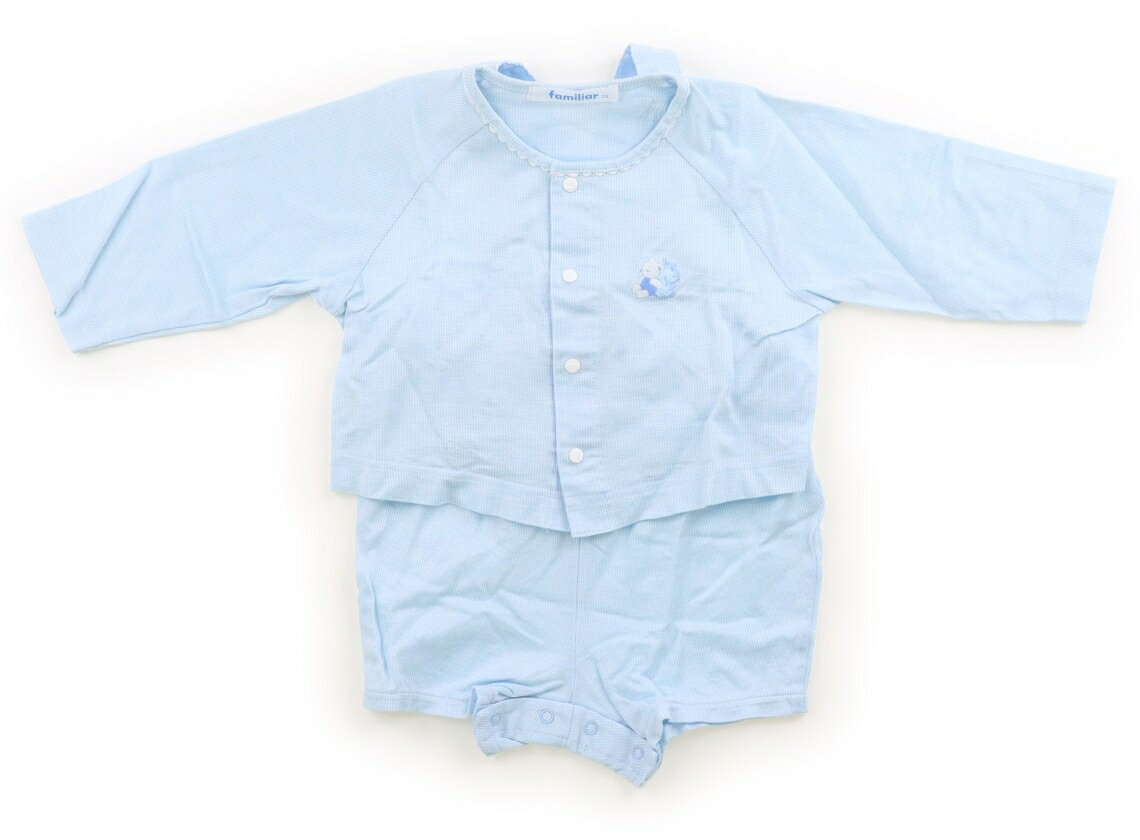 ファミリア familiar 上下セット 70 男の子 水色、白 子供服 ベビー服 キッズ アウトレット ユーズド 【中古】キッズ・ベビー・マタニティ