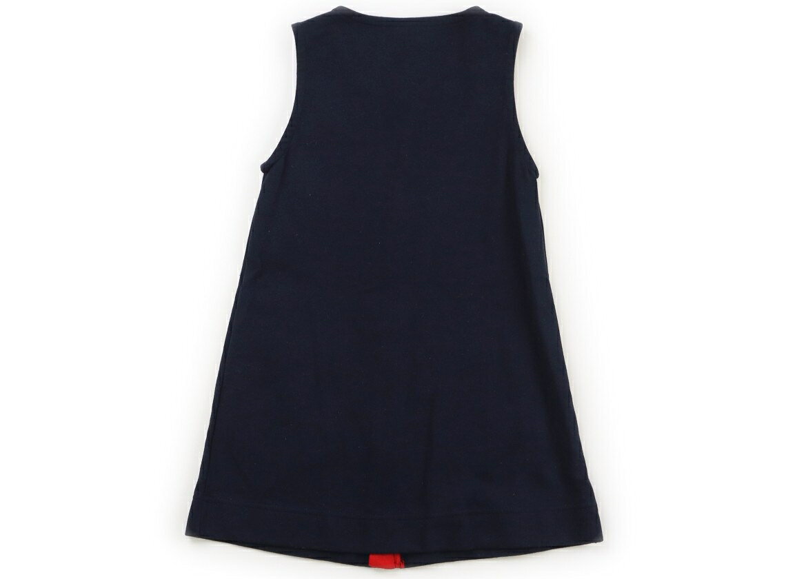 プチバトー PETIT BATEAU ジャンパースカート 110 女の子 ネイビー、赤 子供服 ベ...
