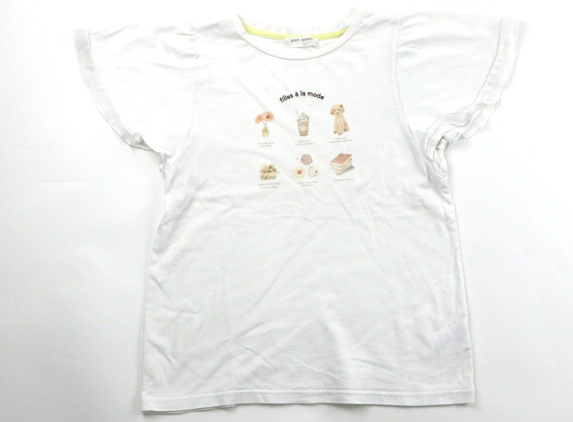 ポンポネット pom ponette Tシャツ・カットソー 150 女の子 オフ・袖シフォン 子供服 ベビー服 キッズ アウトレット ユーズド キッズ・ベビー・マタニティ