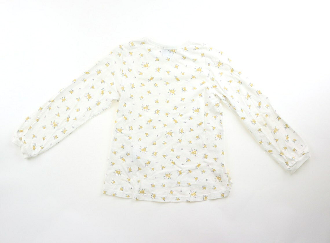 プティマイン petit main Tシャツ・カットソー 130 女の子 オフ・イエロー花柄 子...