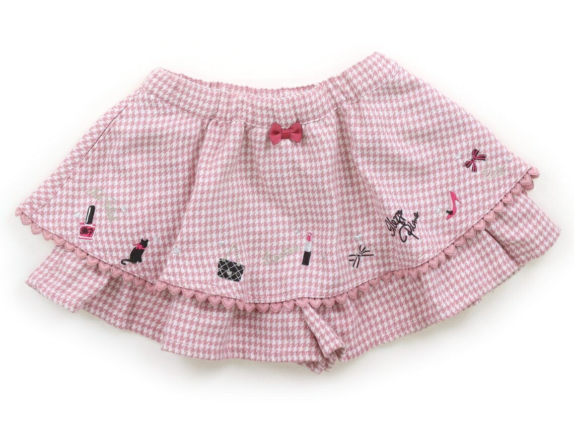 メゾピアノ mezzo piano キュロット 90 女の子 ピンク・ホワイト千鳥格子 子供服 ...