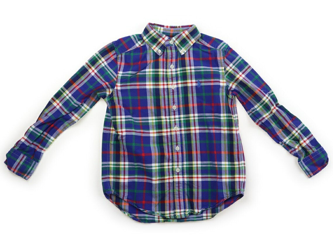 ポロラルフローレン POLO RALPH LAUREN シャツ・ブラウス 140 男の子 青系チェック柄 子供服 ベビー服 キッズ アウトレット ユーズド 【中古】キッズ・ベビー・マタニティ