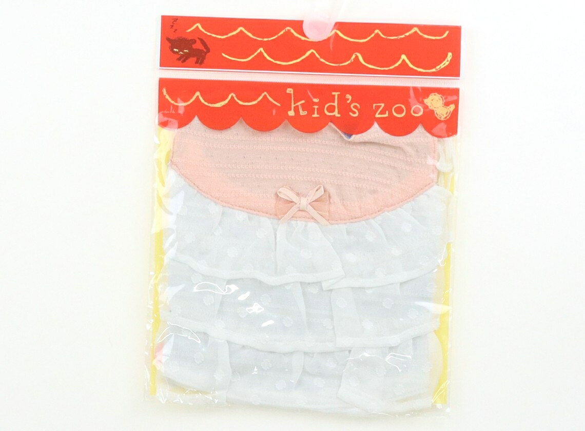 キッズズー Kids Zoo スタイ・お食事用エプロン ベビー用品 女の子 白、ピンク、リボン 子供服 ベビー服 キッズ アウトレット ユーズド 【中古】キッズ・ベビー・マタニティ