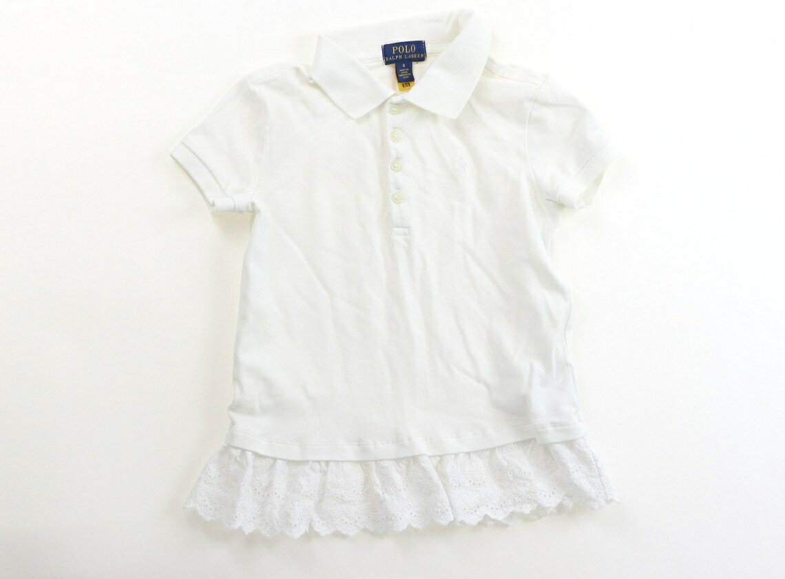 ポロラルフローレン POLO RALPH LAUREN ポロシャツ 120 女の子 ホワイト・花柄レース 子供服 ベビー服 キッズ アウトレット ユーズド 【中古】キッズ・ベビー・マタニティ