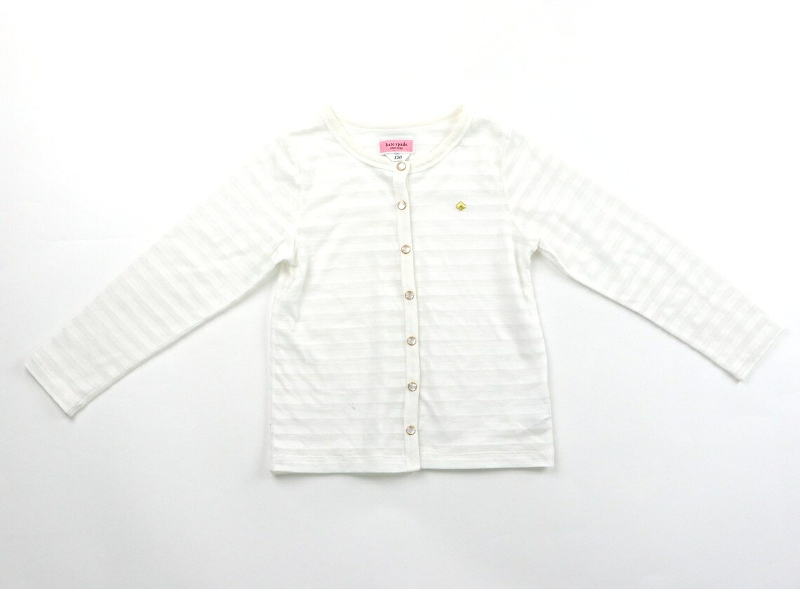 ケイトスペード Kate Spade カーディガン 120 女の子 ホワイト・ボーダー 子供服 ベビー服 キッズ アウトレット ユーズド 【中古】キッズ・ベビー・マタニティ