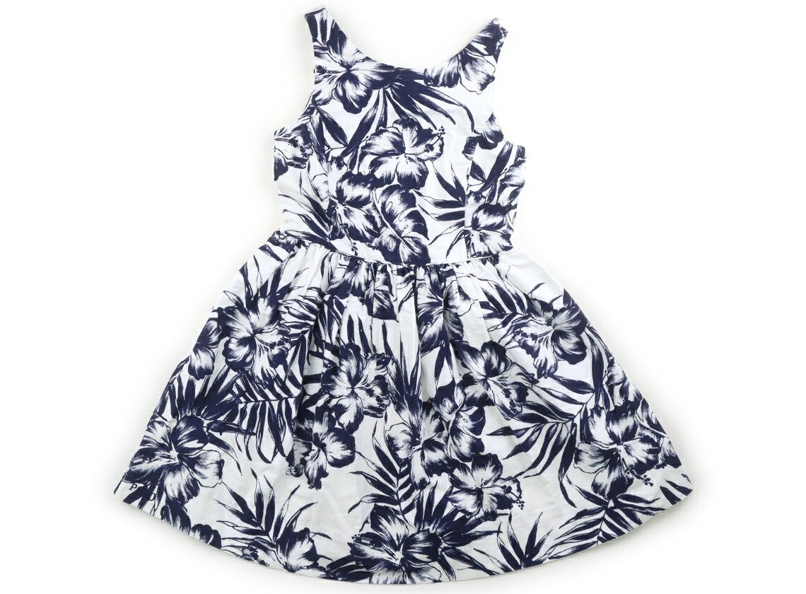 ポロラルフローレン POLO RALPH LAUREN ワンピース 140 女の子 白・花柄 子供服 ベビー服 キッズ アウトレット ユーズド 【中古】キッズ・ベビー・マタニティ