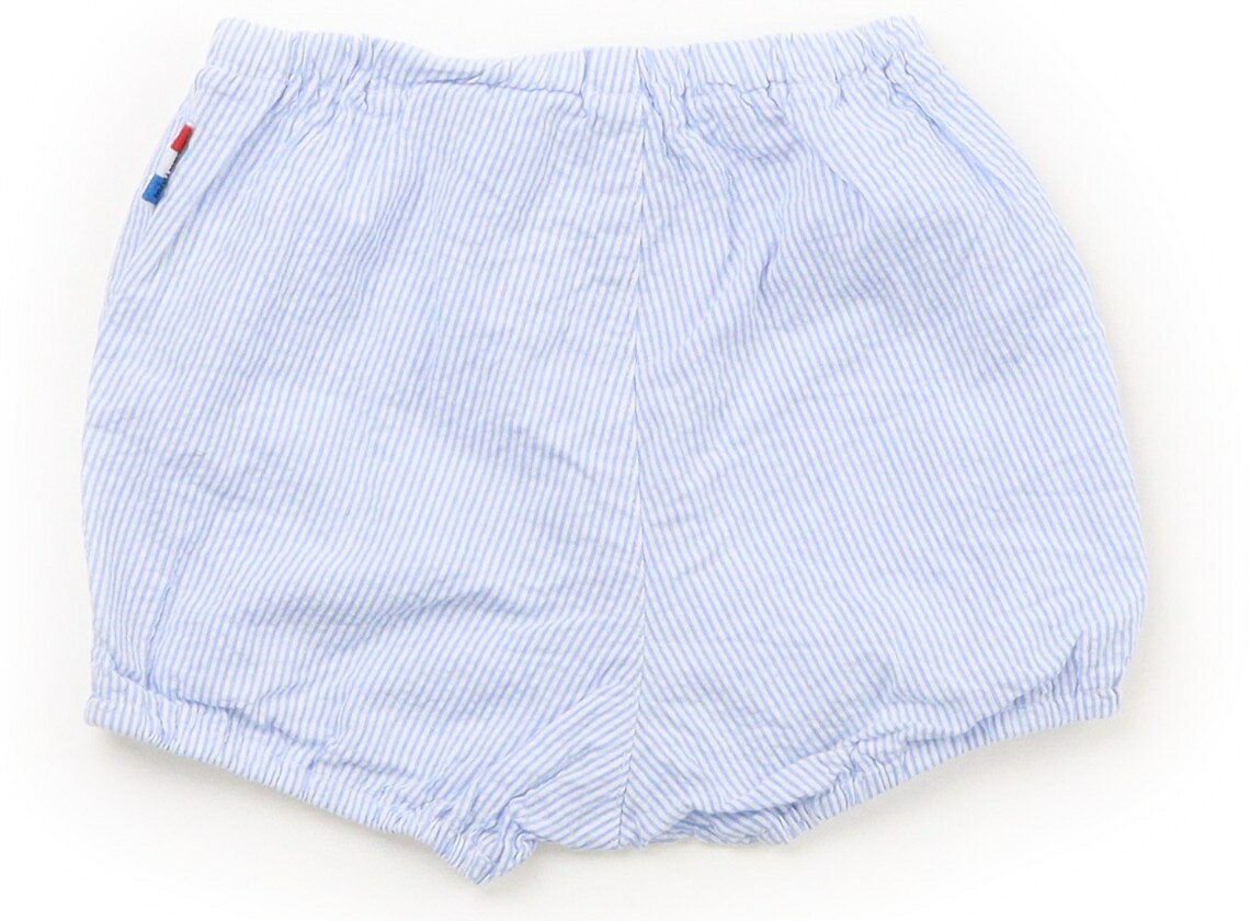 ミキハウス miki HOUSE ブルマ・ダイパーカバー 70 女の子 ライトブルー・ストライ...