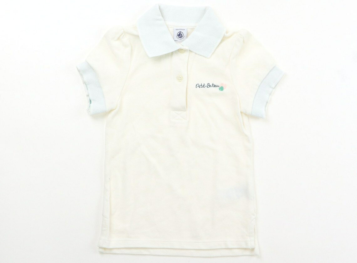 　ブランド 　PETIT BATEAU(プチバトー) 　カテゴリー 　ポロシャツ 　サイズ 　100サイズ 　色 　オフホワイト、ピンク、ミント、ハート 　状態 　★★★ 　記名 　なし 　ジャンル 　Girl 実際のサイズ表記は104cm。袖口にヨレ感あり。使用感ありますがまだお使い頂けそうです。 ＊【状態】【サイズ】に関しての詳しい説明はこちら
