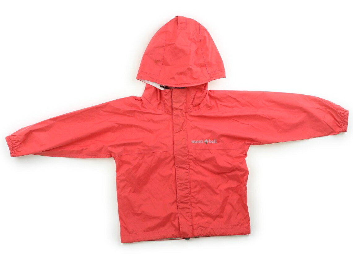 モンベル mont-bell レインコート・レインハット 100 女の子 朱色 子供服 ベビー服 キッズ アウトレット ユーズド 【中古】キッズ・ベビー・マタニティ