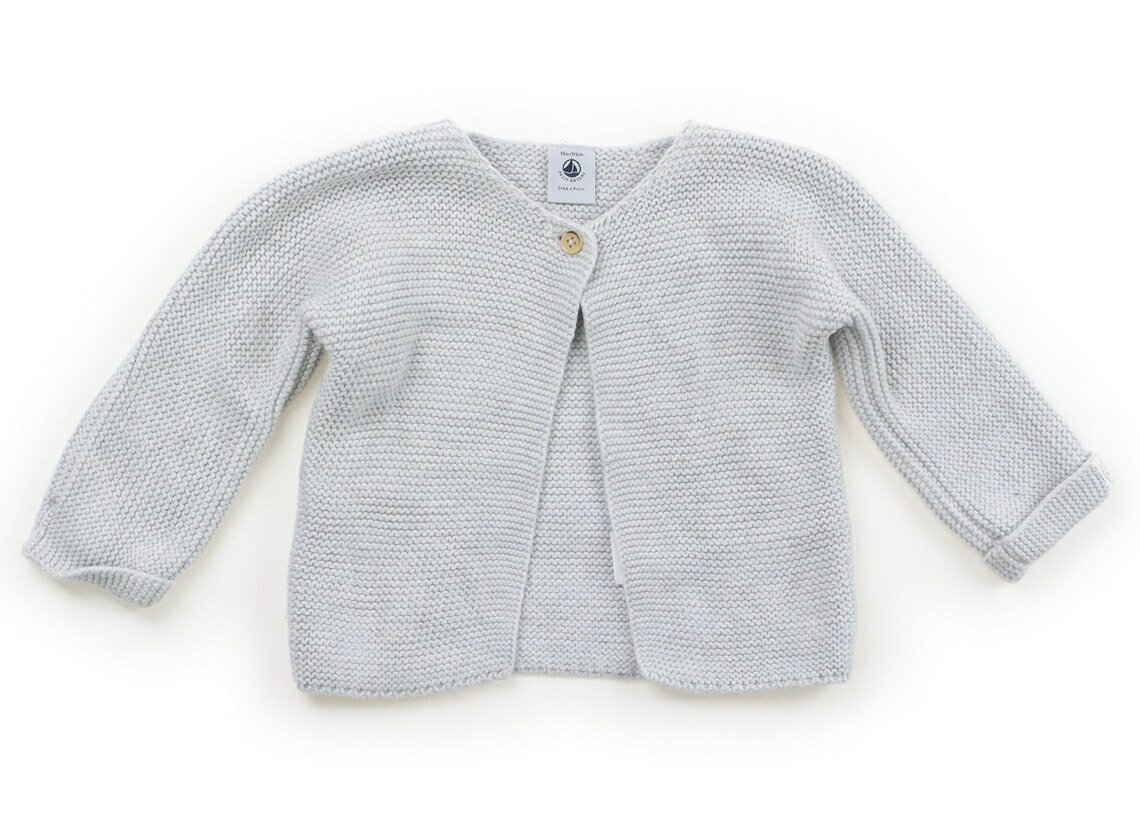 プチバトー PETIT BATEAU カーディガン 80 女の子 ライトグレー 子供服 ベビー服 ...