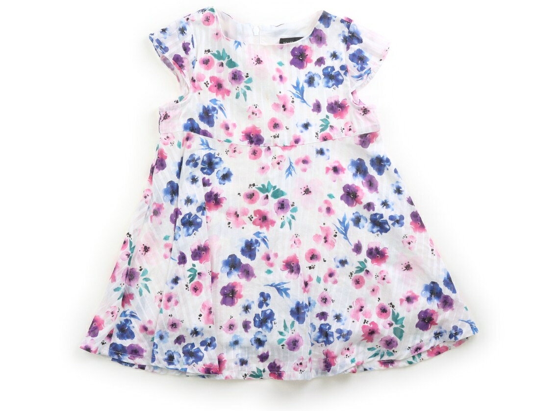 べべ BeBe ワンピース 90 女の子 白・ピンク系・紫系・花柄 子供服 ベビー服 キッズ アウトレット ユーズド 【中古】キッズ・ベビー・マタニティ