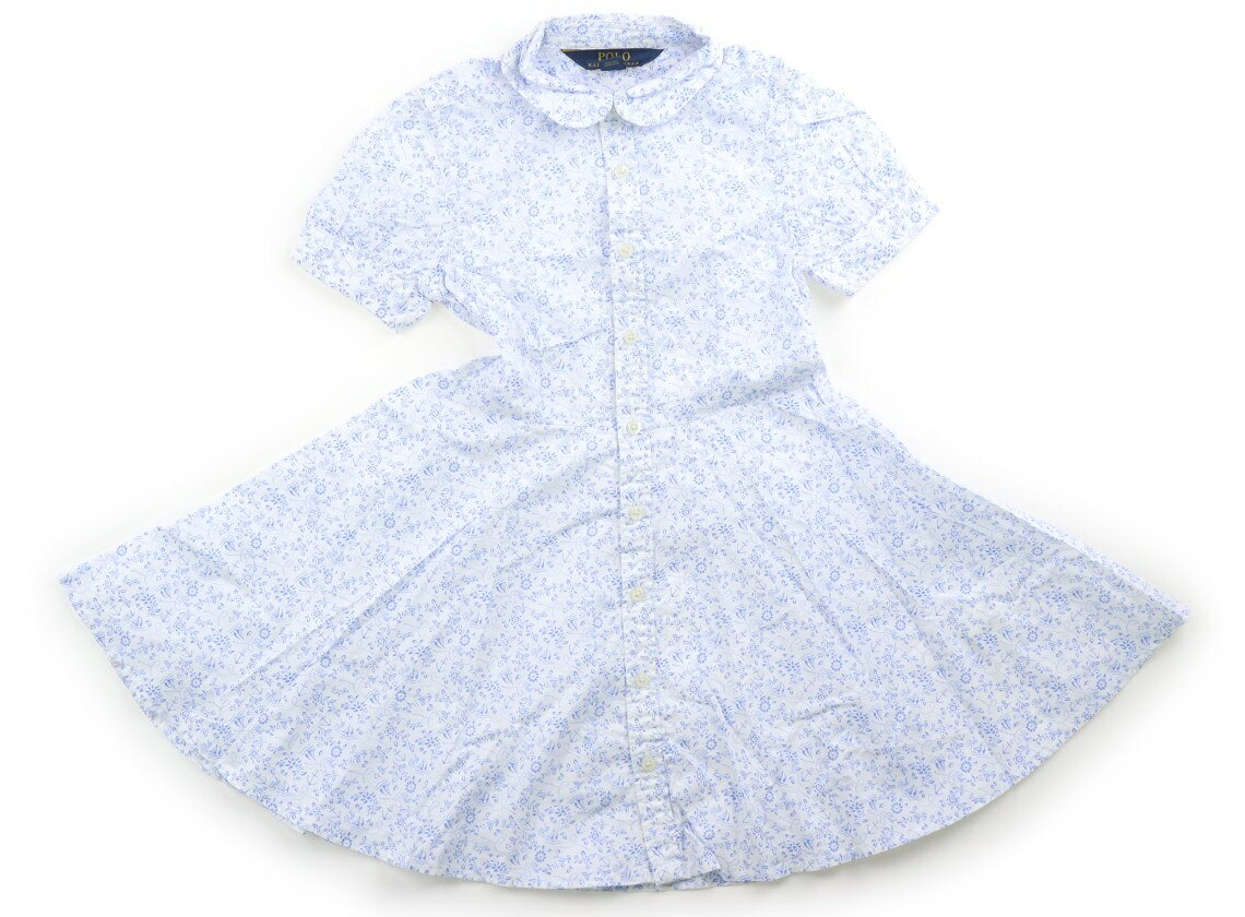 ポロラルフローレン POLO RALPH LAUREN ワンピース 110 女の子 オフ・ブルー花柄 子供服 ベビー服 キッズ アウトレット ユーズド 【中古】キッズ・ベビー・マタニティ