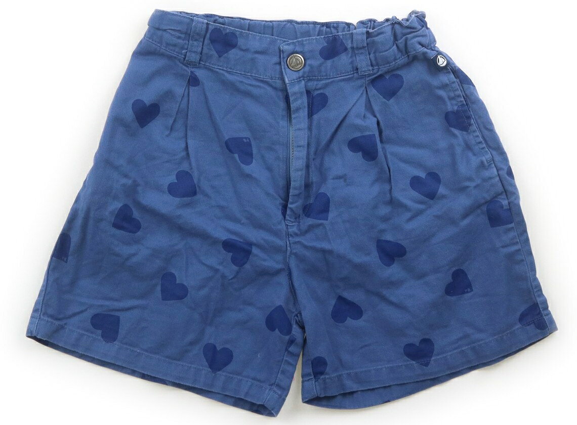 　ブランド 　PETIT BATEAU(プチバトー) 　カテゴリー 　キュロット 　サイズ 　120サイズ 　色 　ブルー・ハート 　状態 　★★（返品不可） 　記名 　なし 　ジャンル 　Girl 実際のサイズ表記は8ans/128cm。前ファスナー・スナップボタン。色褪せ・白っぽさが強めにあります。普段使いにいかがでしょうか。 ＊【状態】【サイズ】に関しての詳しい説明はこちら