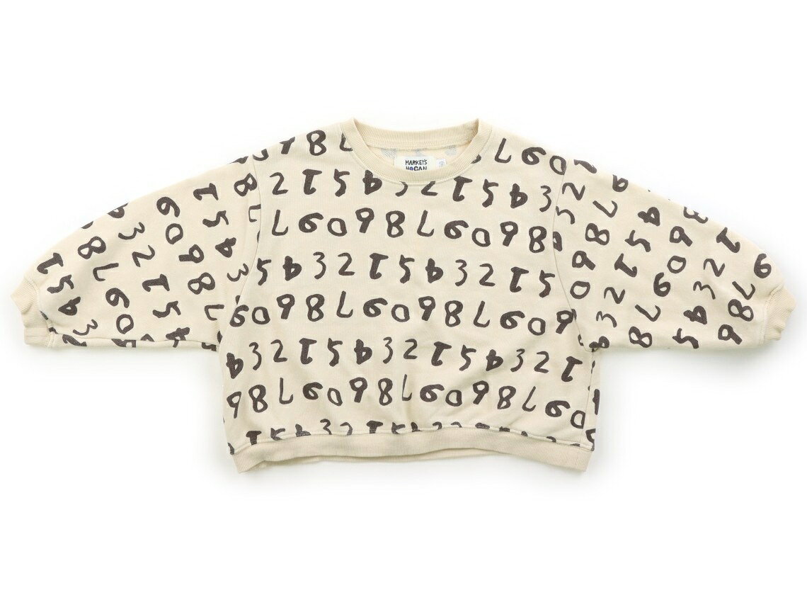 マーキーズ Markey's トレーナー・プルオーバー 110 男の子 クリーム・数字 子供服 ベビー服 キッズ アウトレット ユーズド 【中古】キッズ・ベビー・マタニティ