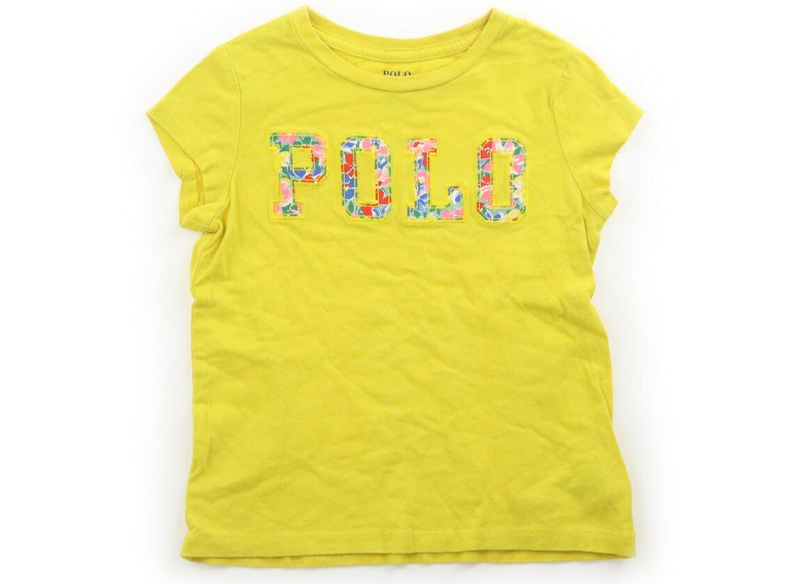 ポロラルフローレン POLO RALPH LAUREN Tシャツ・カットソー 100 女の子 イエロー・花柄ロゴ 子供服 ベビー服 キッズ アウトレット ユーズド 【中古】キッズ・ベビー・マタニティ