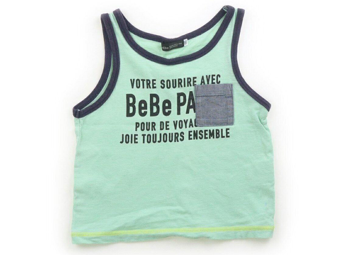 　ブランド 　BeBe(べべ) 　カテゴリー 　タンクトップ・キャミソール 　サイズ 　100サイズ 　色 　杢ミントグリーン・ネイビー・ブラックロゴ 　状態 　★★★ 　記名 　あり（タグ） 　ジャンル 　Boy 色褪せと毛羽立ちがあります。まだお使いいただけそうです。 ＊【状態】【サイズ】に関しての詳しい説明はこちら