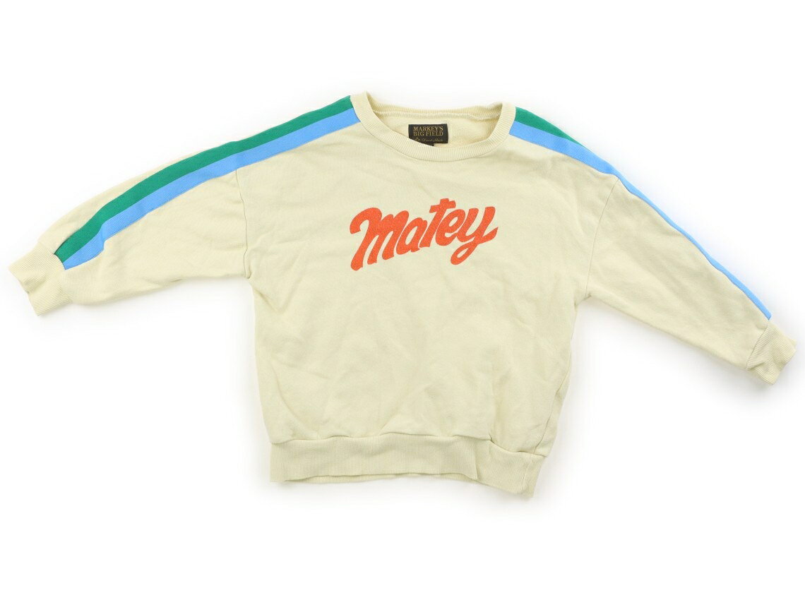 　ブランド 　Markey's(マーキーズ) 　カテゴリー 　トレーナー・プルオーバー 　サイズ 　110サイズ 　色 　イエローベージュブルーグリーン 　状態 　★★（返品不可） 　記名 　なし 　ジャンル 　Boy BIG FIELDです。色褪せと洗いざらし感がありますが、まだまだお使いいただけます。 ＊【状態】【サイズ】に関しての詳しい説明はこちら