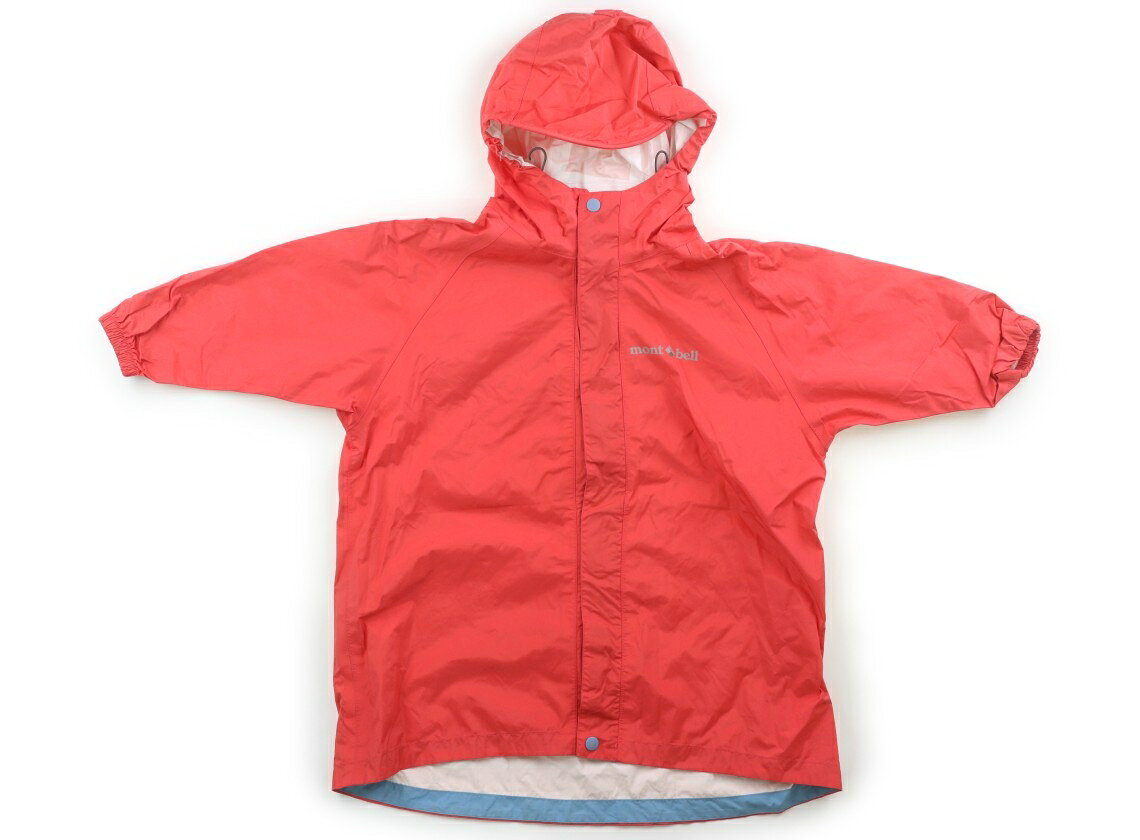 モンベル mont-bell レインコート・レインハット 100 男の子 コーラルレッド・パステルブルー 子供服 ベビー服 キッズ アウトレット ユーズド 【中古】キッズ・ベビー・マタニティ
