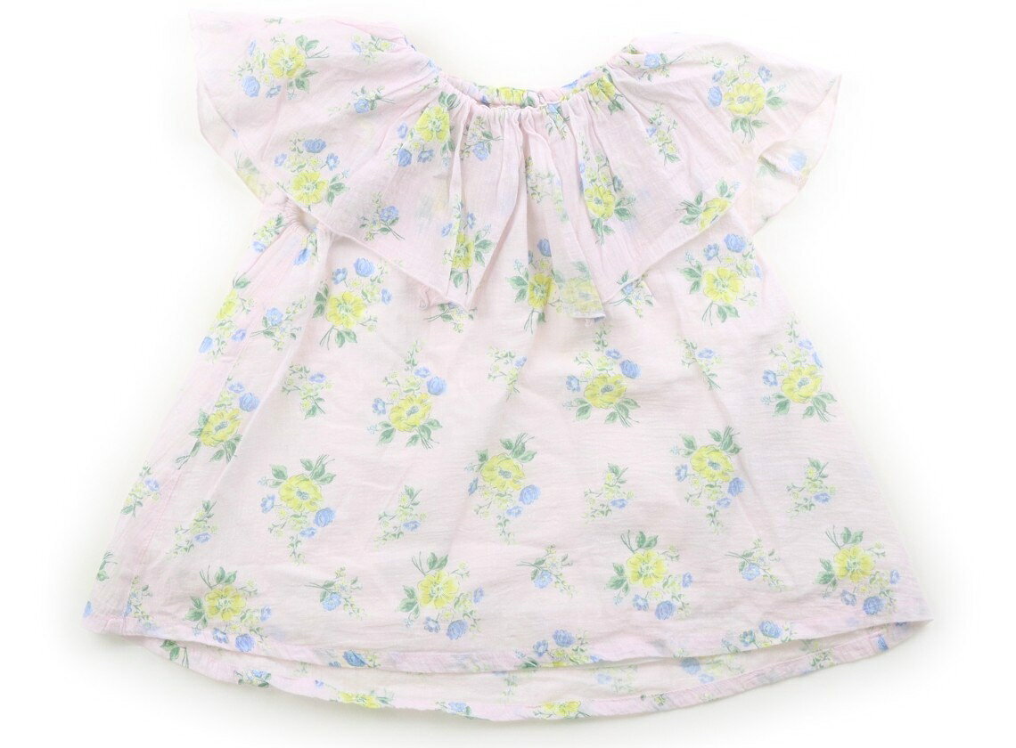 プティマイン petit main シャツ・ブラウス 100 女の子 ピンク、ブルー・黄色の花柄 子供服 ベビー服 キッズ アウトレット ユーズド 【中古】キッズ・ベビー・マタニティ