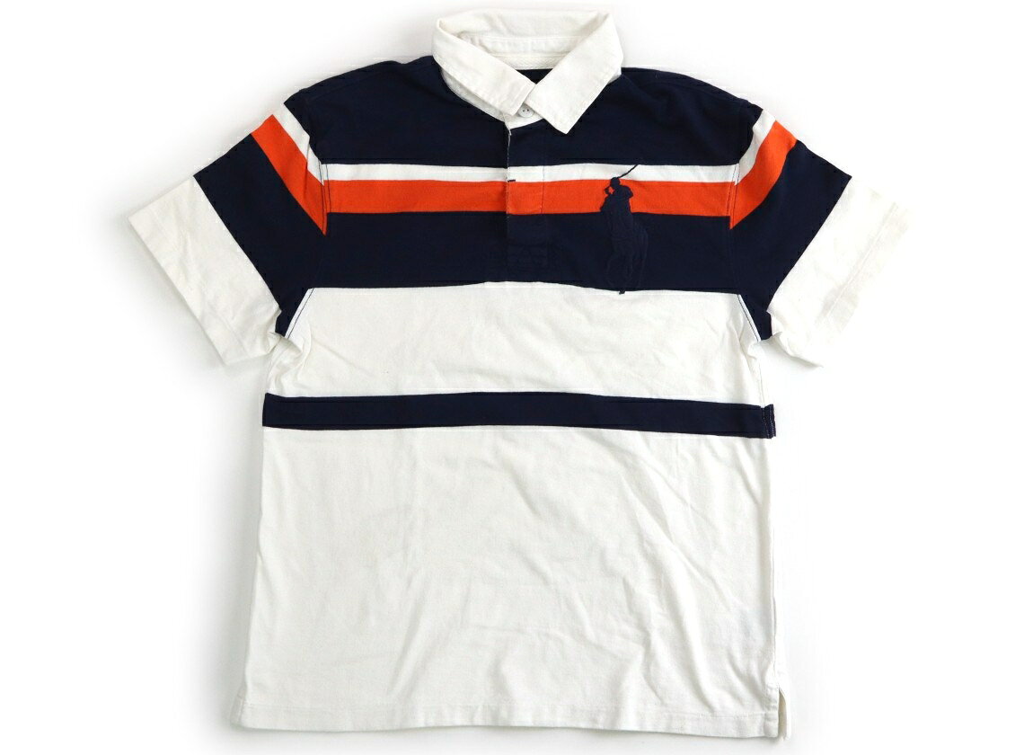 ポロラルフローレン POLO RALPH LAUREN Tシャツ・カットソー 150 男の子 紺、オレンジ、白 子供服 ベビー服 キッズ アウトレット ユーズド 【中古】キッズ・ベビー・マタニティ