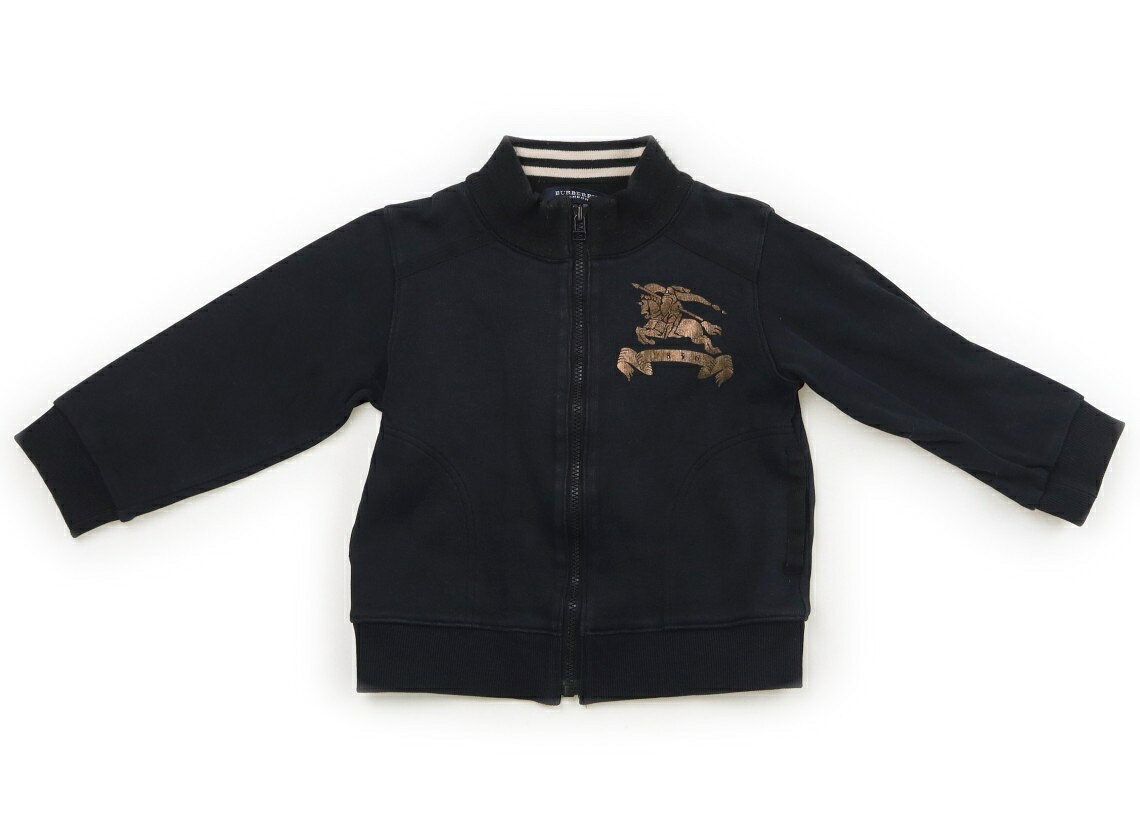 バーバリー BURBERRY ジップアップトレーナー 90 男の子 ブラック 子供服 ベビー服 キッズ アウトレット ユーズド 【中古】キッズ・ベビー・マタニティ