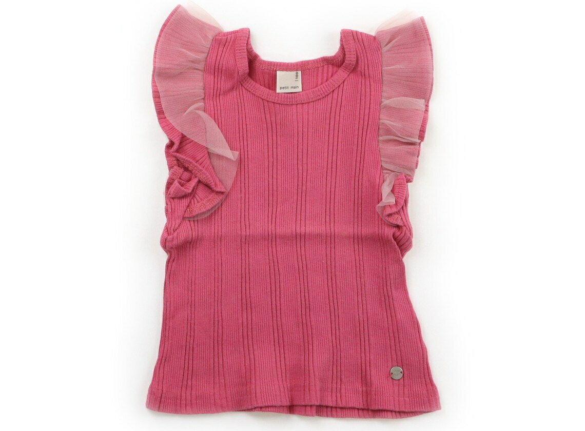 プティマイン petit main Tシャツ・カットソー 100 女の子 濃いピンク 子供服 ベビー服 キッズ アウトレット ユーズド 【中古】キッズ・ベビー・マタニティ