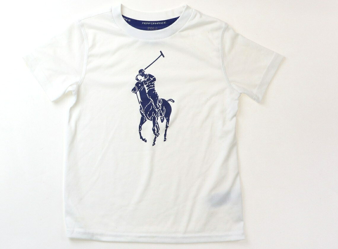 ポロラルフローレン POLO RALPH LAUREN Tシャツ・カットソー 120 男の子 ホワイト・ネイビー 子供服 ベビー服 キッズ アウトレット ユーズド 【中古】キッズ・ベビー・マタニティ