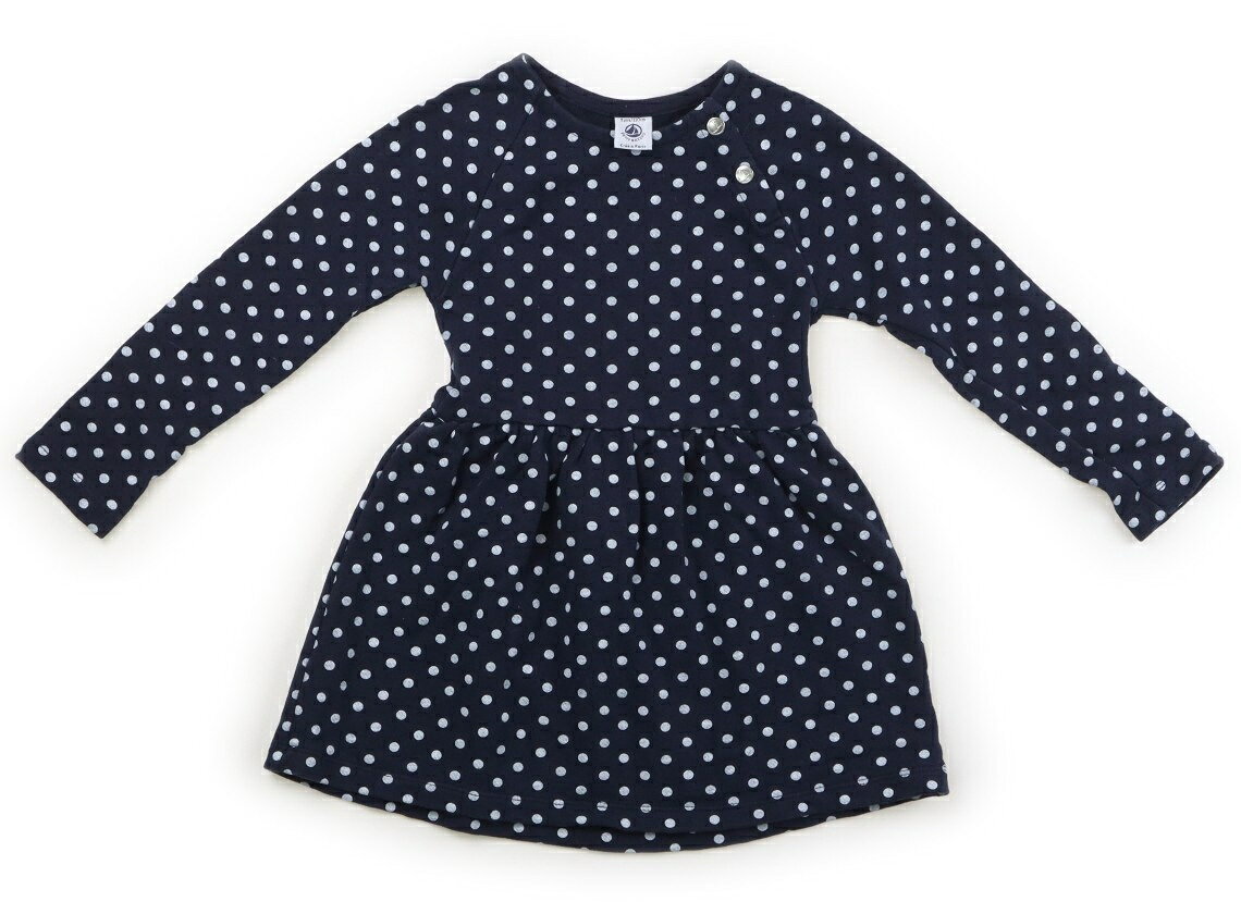 プチバトー PETIT BATEAU ワンピース 110 女の子 ネイビー・ドット 子供服 ベビー服 キッズ アウトレット ユーズド 【中古】キッズ・ベビー・マタニティ