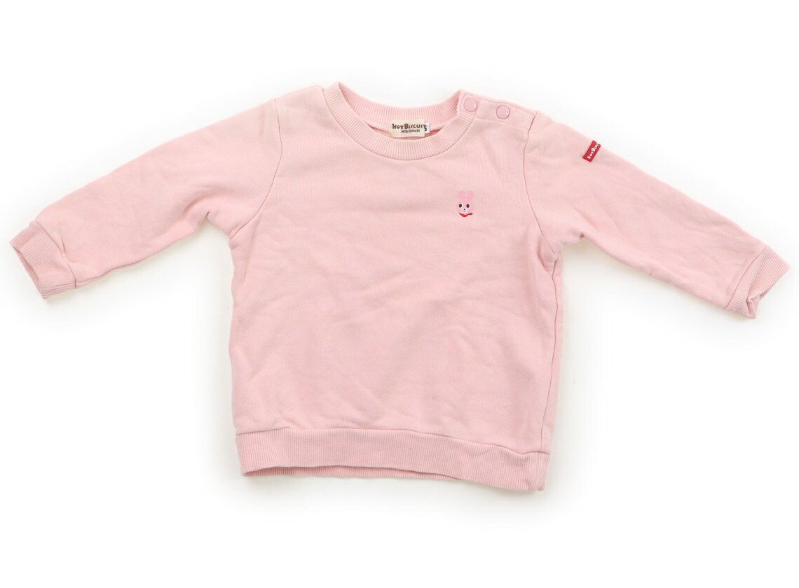 ホットビスケッツ Hot Biscuits トレーナー・プルオーバー 80 女の子 ピンク 子供服 ベビー服 キッズ アウトレット ユーズド 【中古】キッズ・ベビー・マタニティ