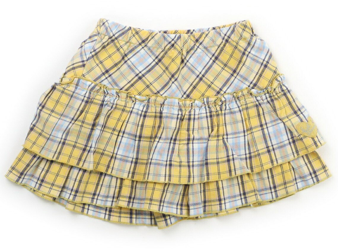 ニットプランナー（KP） Knit Planner(KP) キュロット 110 女の子 黄色・水色・ネイビー・チェック柄 子供服 ベビー服 キッズ アウトレット ユーズド 【中古】キッズ・ベビー・マタニティ