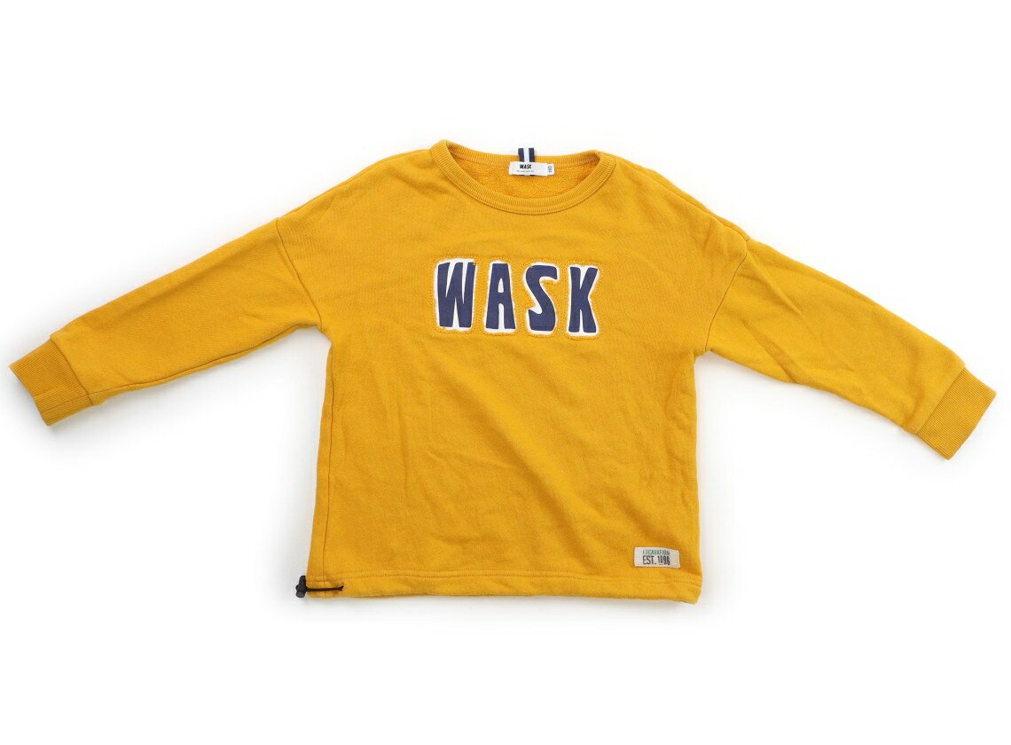 　ブランド 　WASK(ワスク) 　カテゴリー 　トレーナー・プルオーバー 　サイズ 　110サイズ 　色 　山吹色 　状態 　★★（返品不可） 　記名 　なし 　ジャンル 　Boy 毛羽立ちあり。リブ部分、ヨレ感あり。品質タグにシールはがし跡のノリ残りあり。袖口、薄汚れあり。まだお使いいただけそうです。 ＊【状態】【サイズ】に関しての詳しい説明はこちら