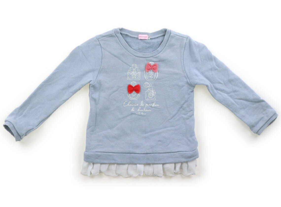 ミキハウス miki HOUSE トレーナー・プルオーバー 110 女の子 ライトブルー・アイスブルー 子供服 ベビー服 キッズ アウトレット ユーズド 【中古】キッズ・ベビー・マタニティ