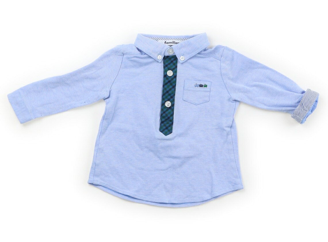 ファミリア familiar シャツ・ブラウス 80 男の子 サックス、深緑 子供服 ベビー服 キッズ アウトレット ユーズド 【中古】キッズ・ベビー・マタニティ