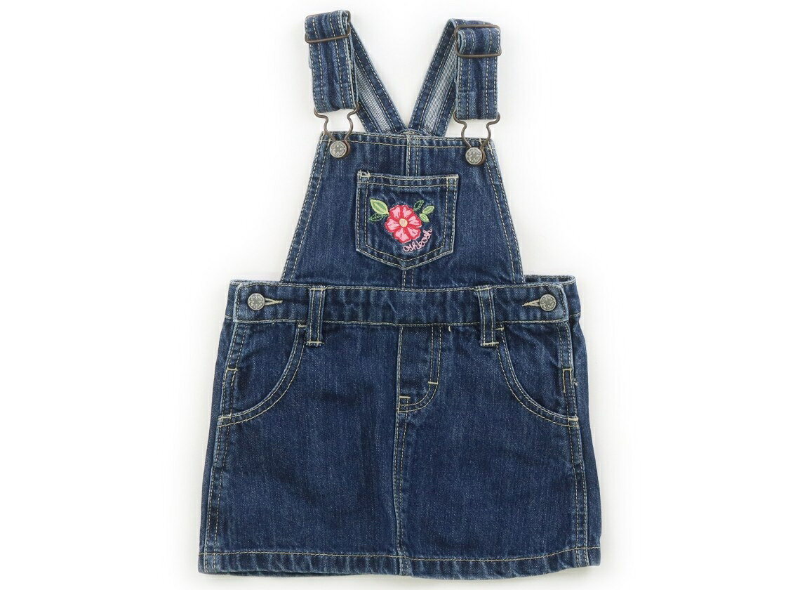 オシュコシュ OSHKOSH ジャンパースカート 80 女の子 ネイビー、花柄刺しゅう 子供服 ベビー服 キッズ アウトレット ユーズド 【中古】キッズ・ベビー・マタニティ