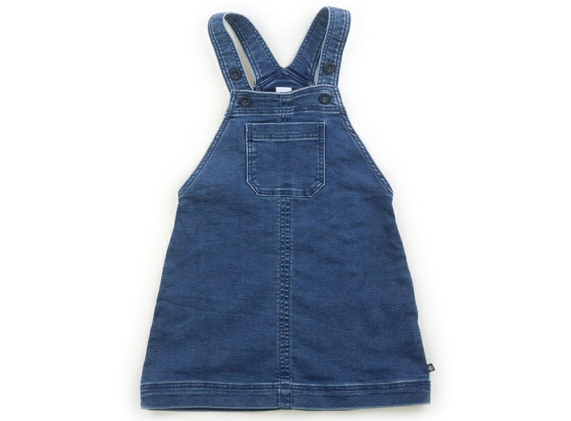 　ブランド 　PETIT BATEAU(プチバトー) 　カテゴリー 　ジャンパースカート 　サイズ 　100サイズ 　色 　ブルー 　状態 　★★★ 　記名 　なし 　ジャンル 　Girl カットソーデニム生地。実際のサイズ表記は104cm。色落ちありますがまだお使い頂けそうです。 ＊【状態】【サイズ】に関しての詳しい説明はこちら