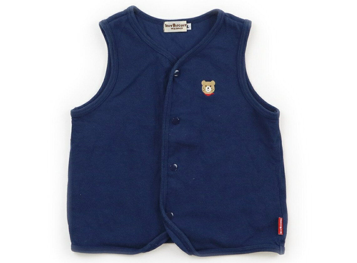 ホットビスケッツ Hot Biscuits ベビーベスト 100 女の子 青 子供服 ベビー服 キッズ アウトレット ユーズド 【中古】キッズ・ベビー・マタニティ