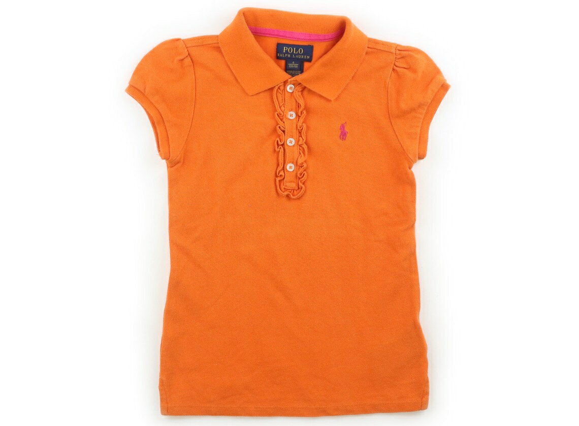 　ブランド 　POLO RALPH LAUREN(ポロラルフローレン) 　カテゴリー 　ポロシャツ 　サイズ 　120サイズ 　色 　オレンジ 　状態 　★★★ 　記名 　なし 　ジャンル 　Girl 衿に若干毛羽立ちがありますが、まだまだ普段着として活躍してくれそうです。 ＊【状態】【サイズ】に関しての詳しい説明はこちら