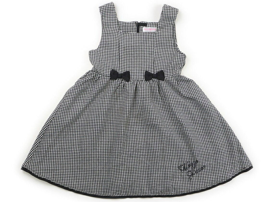 メゾピアノ mezzo piano ジャンパースカート 130 女の子 黒白千鳥格子柄 子供服 ベビー服 キッズ アウトレット ユーズド 【中古】キッズ・ベビー・マタニティ