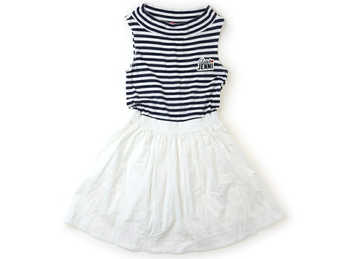 ジェニィ JENNI ワンピース 160 女の子 白、ネイビー 子供服 ベビー服 キッズ アウトレット ユーズド 【中古】キッズ・ベビー・マタニティ