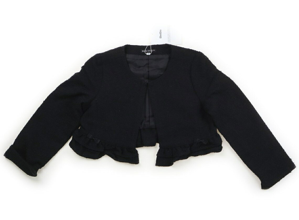 べべ BeBe ジャケット・ブレザー 130 女の子 黒、ラメ、ふりる 子供服 ベビー服 キッズ アウトレット ユーズド 【中古】キッズ・ベビー・マタニティ