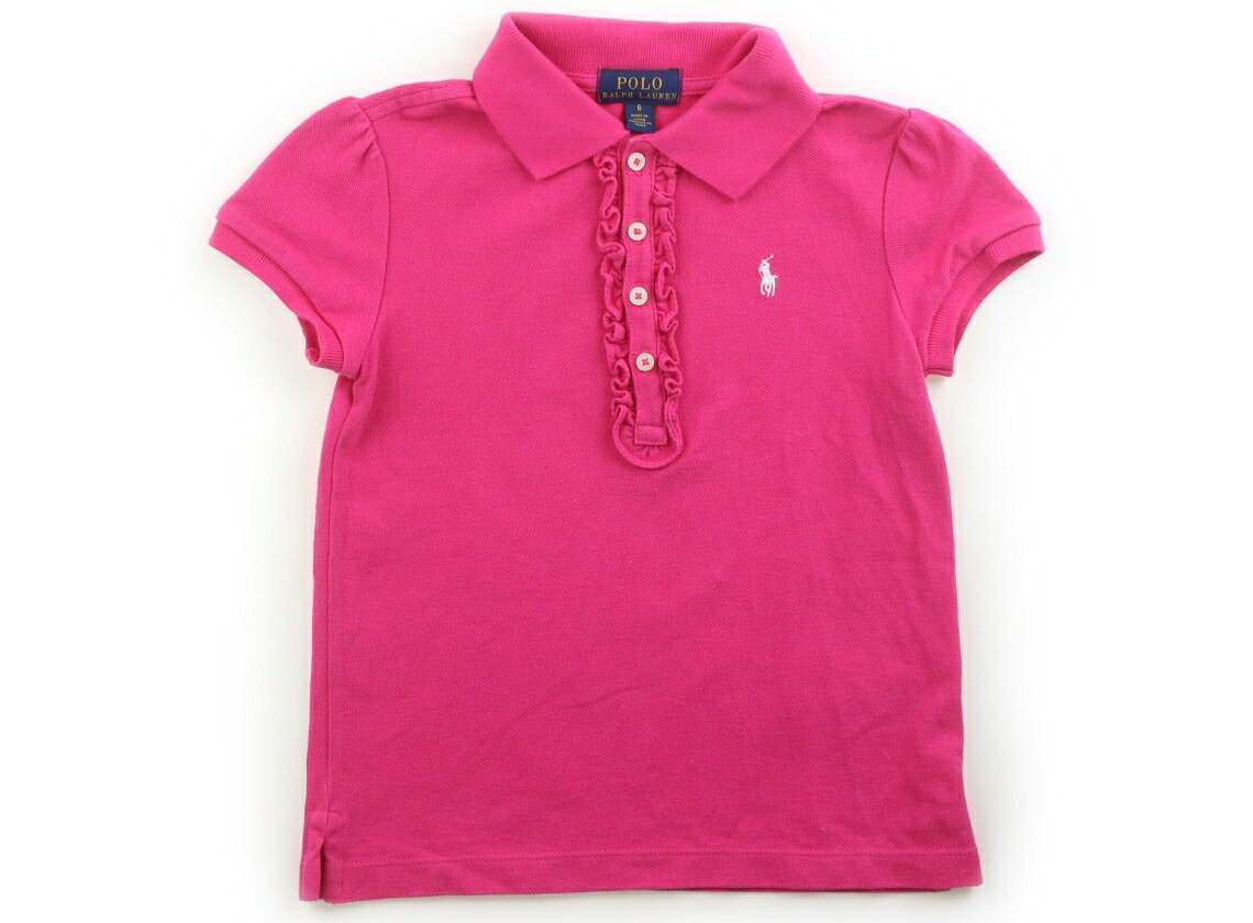 ポロラルフローレン POLO RALPH LAUREN ポロシャツ 120 女の子 フューシャピンク、フリル、白 子供服 ベビー服 キッズ アウトレット ユーズド 【中古】キッズ・ベビー・マタニティ