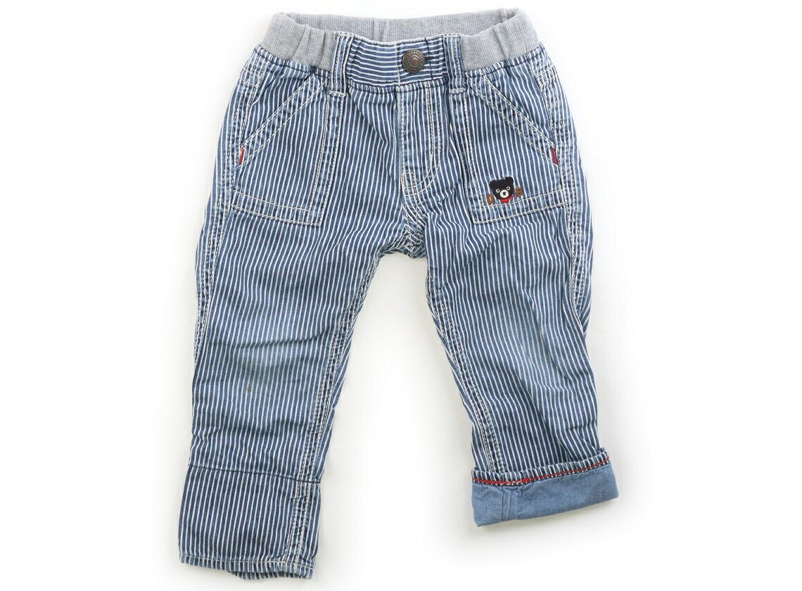 　ブランド 　Double B(ダブルB) 　カテゴリー 　パンツ 　サイズ 　90サイズ 　色 　ブルーストライプ 　状態 　★★（返品不可） 　記名 　あり（タグ） 　ジャンル 　Boy ヒッコリー生地。ウエスト3/4ゴム。裾口裏はブルーの生地です。ひざに薄茶汚れがあります。大きな型崩れはありません。 ＊【状態】【サイズ】に関しての詳しい説明はこちら
