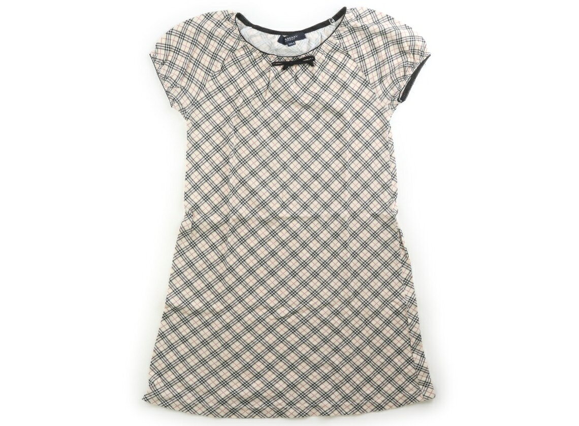 バーバリー BURBERRY ワンピース 130 女の子 ベージュ　黒　赤 子供服 ベビー服 キッズ アウトレット ユーズド 【中古】キッズ・ベビー・マタニティ