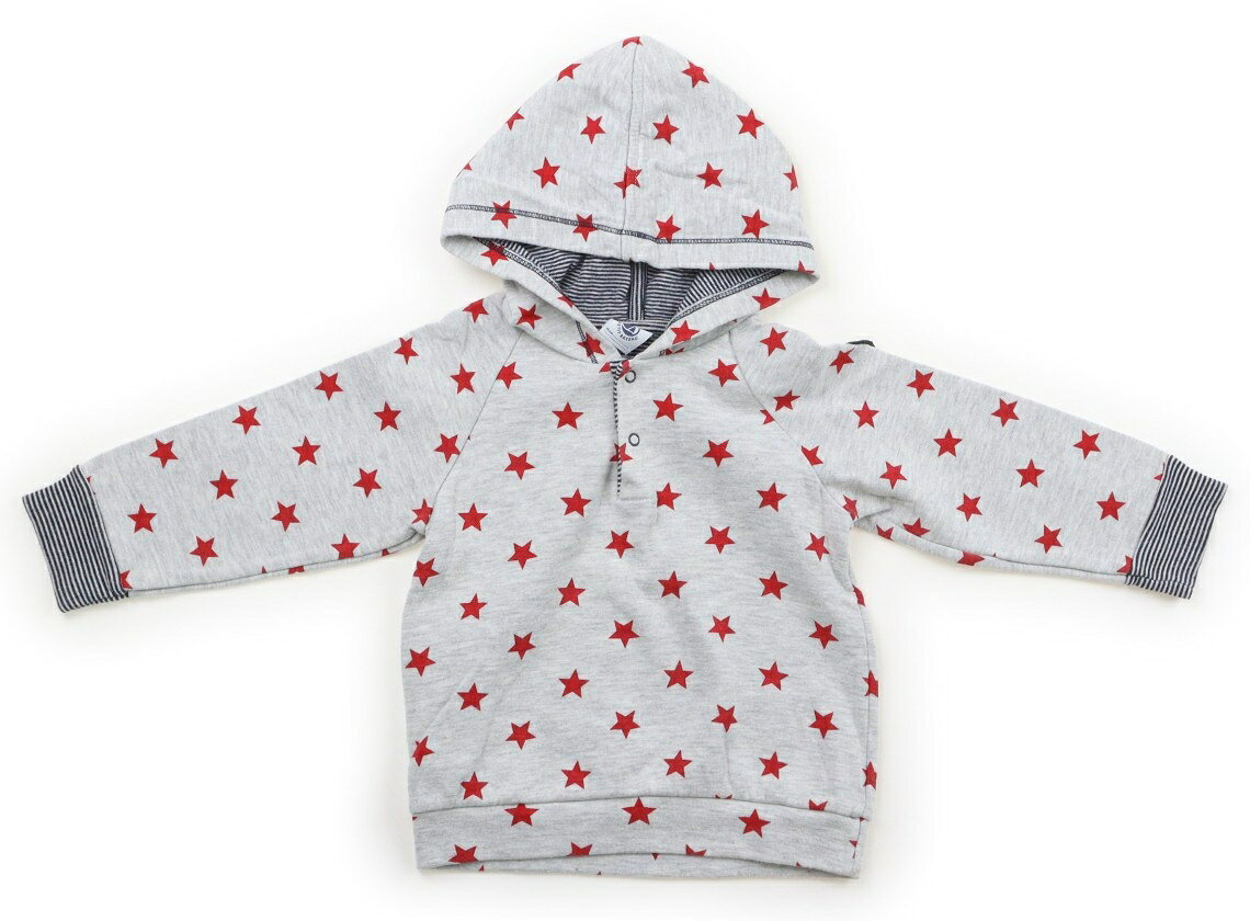 プチバトー PETIT BATEAU パーカー 80 男の子 グレー・星 子供服 ベビー服 キッズ アウトレット ユーズド 【中古】キッズ・ベビー・マタニティ