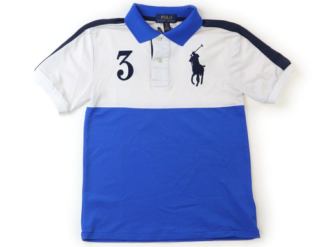 ポロラルフローレン POLO RALPH LAUREN ポロシャツ 140 男の子 ブルーホワイト 子供服 ベビー服 キッズ アウトレット ユーズド 【中古】キッズ・ベビー・マタニティ