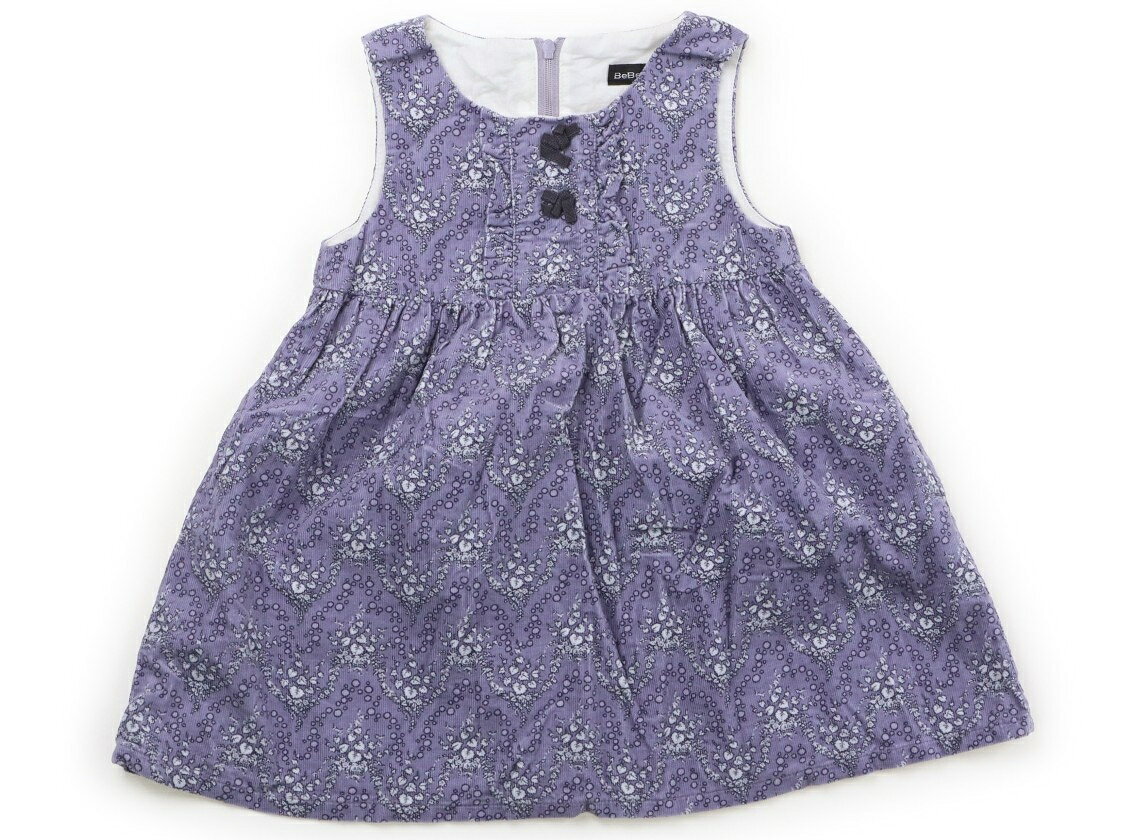 べべ BeBe ジャンパースカート 90 女の子 ラベンダー花柄 子供服 ベビー服 キッズ アウトレット ユーズド 【中古】キッズ・ベビー・マタニティ