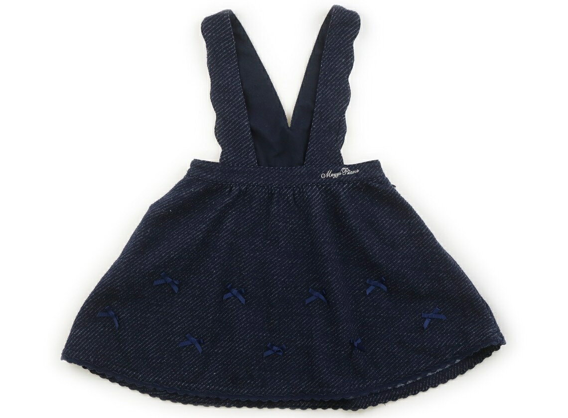 メゾピアノ mezzo piano ジャンパースカート 120 女の子 ネイビー 子供服 ベビー服 キッズ アウトレット ユーズド 【中古】キッズ・ベビー・マタニティ