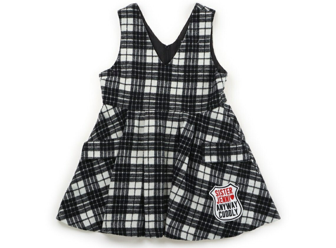 ジェニィ JENNI ジャンパースカート 130 女の子 黒、オフ、チェック 子供服 ベビー服 キッズ アウトレット ユーズド 【中古】キッズ・ベビー・マタニティ
