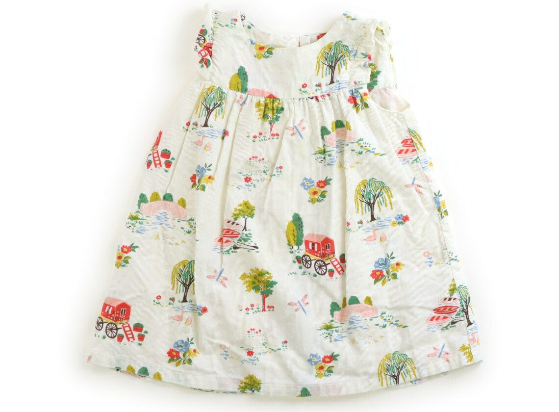 ボーデン Mini Boden ジャンパースカート 80 女の子 アイボリー・総柄 子供服 ベビー服 キッズ アウトレット ユーズド 【中古】キッズ・ベビー・マタニティ